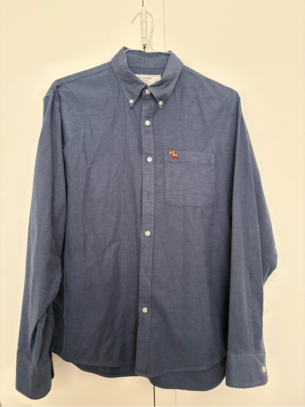 Abercrombie & Fitch Oxford Button Down Shirt – Slate Blue – Size M
